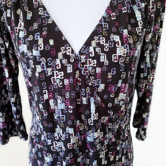 Lily Wrap 3/4 Sleeve Ruffle Hem Dress - Picture 2 of 6